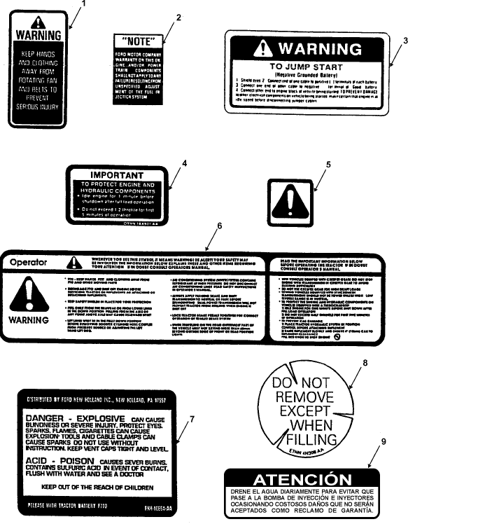 16C01 DECALS, SAFETY AND WARNING
