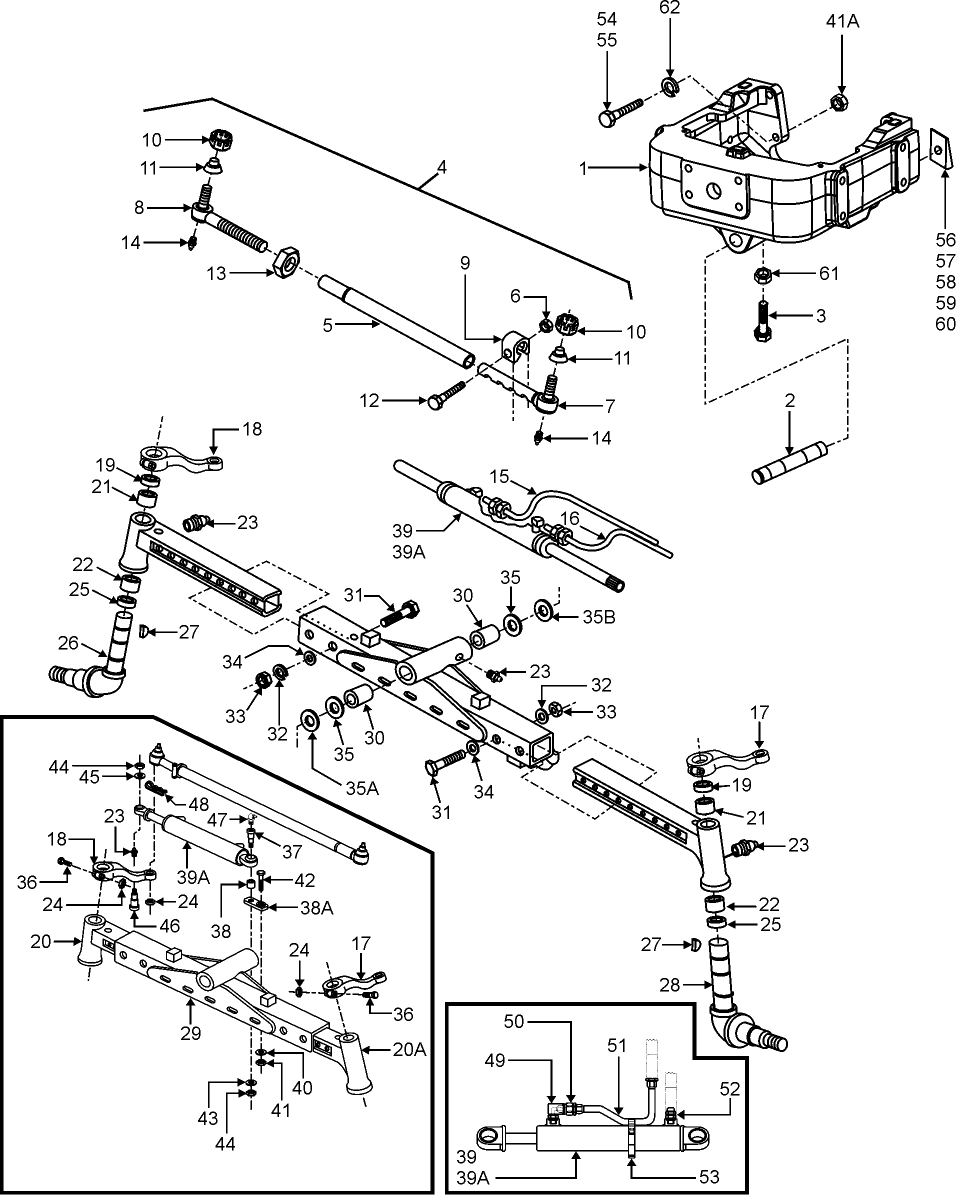 03A01(02) FRONT AXLE STEERING SYSTEM 2WD