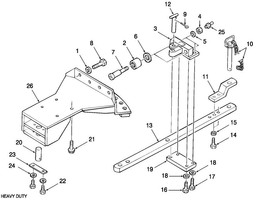 17A04(A) SWINGING DRAWBAR, HEAVY DUTY