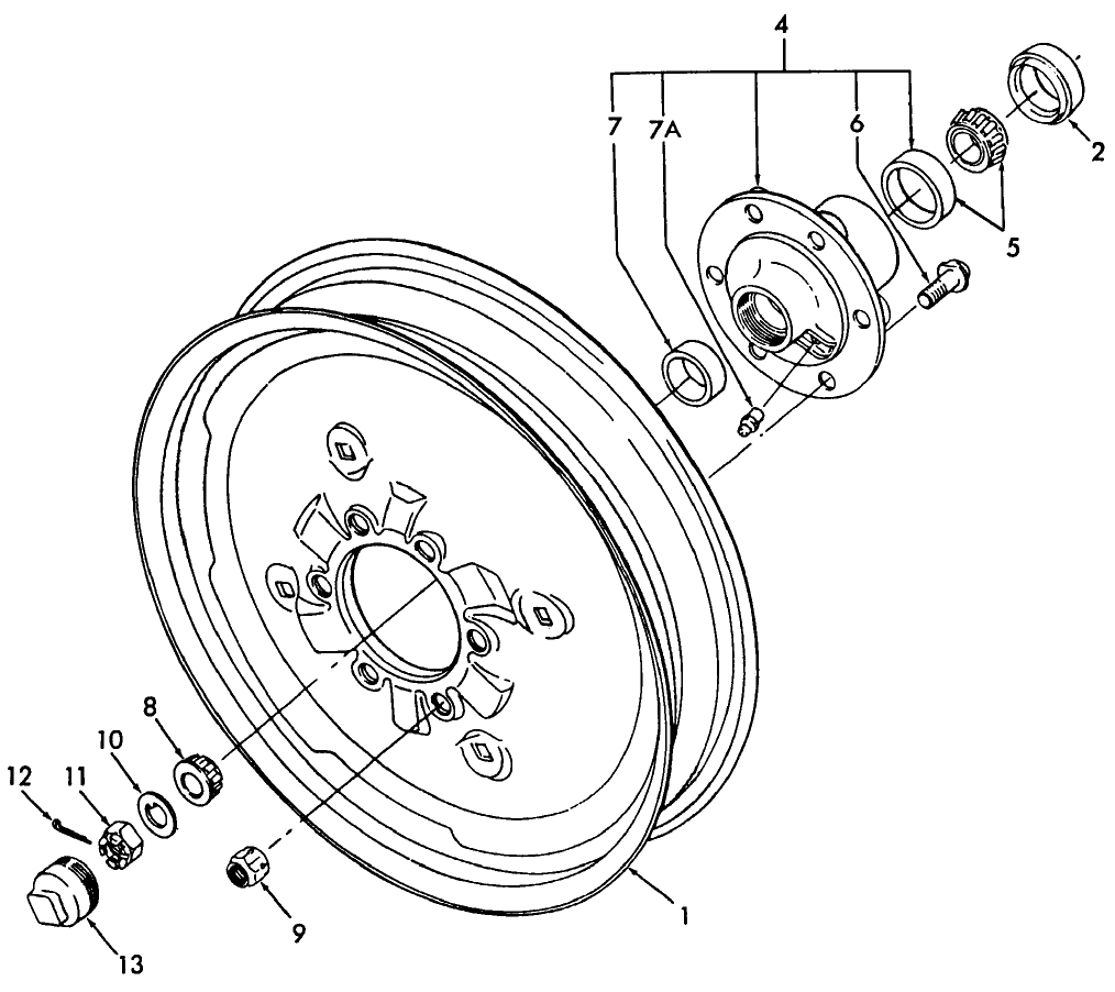 01A01 FRONT WHEELS & HUBS