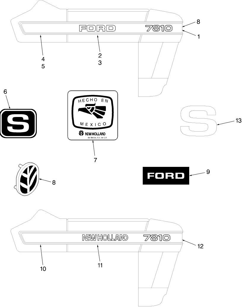 16A01 DECALS, IDENTIFICATION
