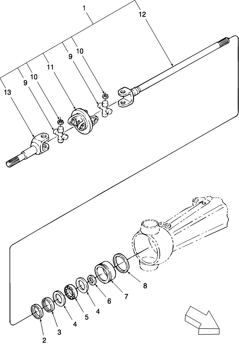 03E01 SPINDLE & SHAFT ASSEMBLY