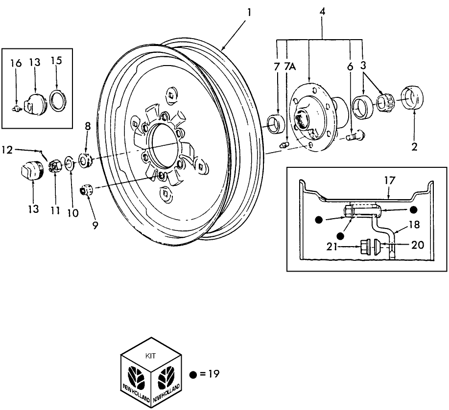 01A01 FRONT WHEEL ASSEMBLY - 7810, 7910, 8210 (2-88/)