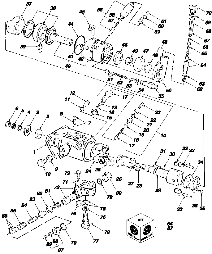 09B02 FUEL INJECTION PUMP, LOWER HALF FOR NON-EMISSIONIZED ENGINES