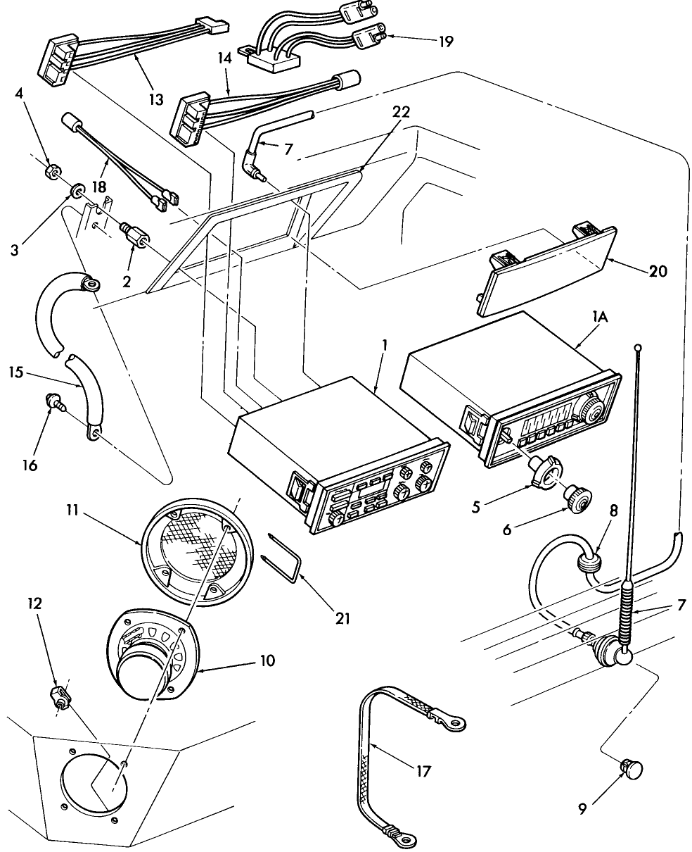 17E02 RADIO & RELATED PARTS, W/CAB (10-85/)