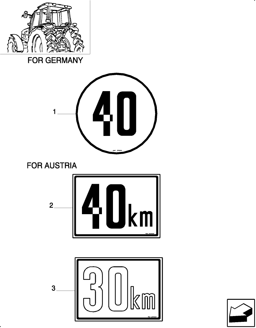 002-034(01) SPEED INDICATOR DECAL, W/CAB (GERMANY & AUSTRIA)