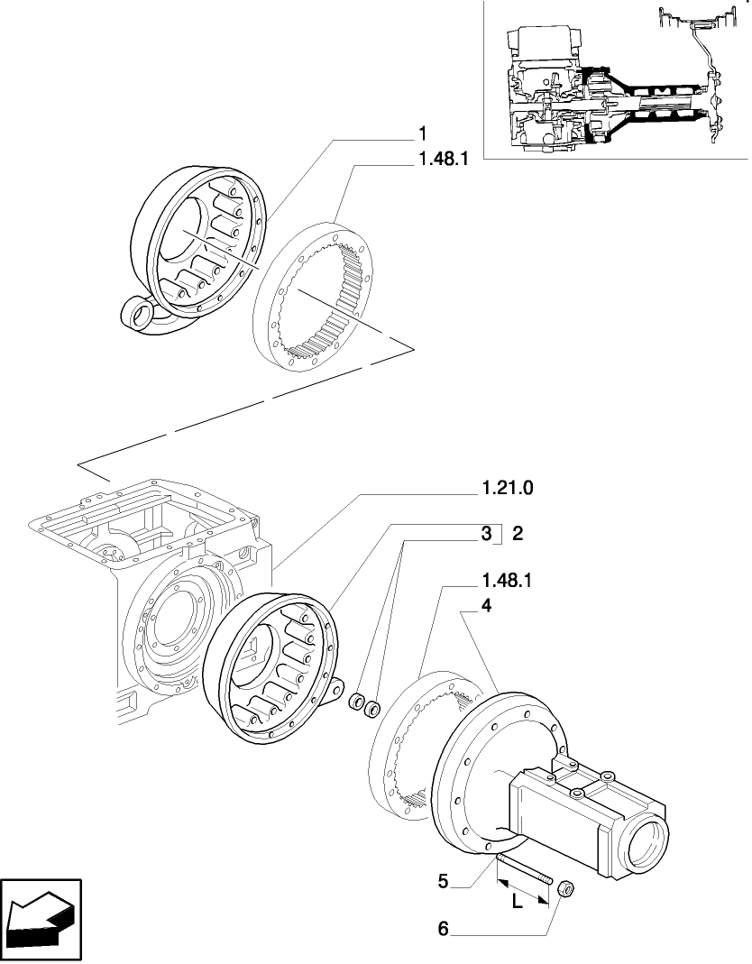 1.48.0(02) SIDE REDUCTION UNIT (FINAL DRIVE) HOUSING AND COVERS