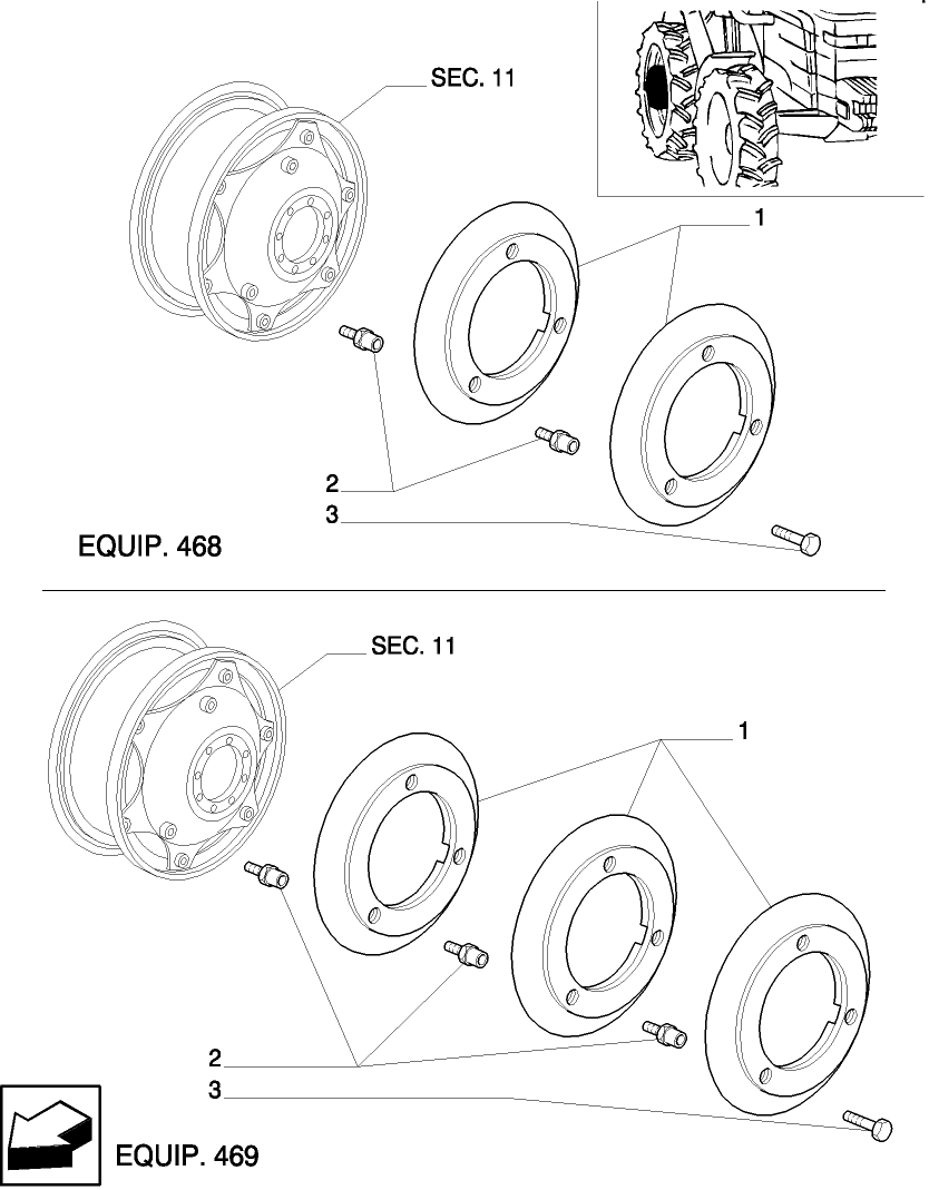 468-469 REAR WEIGHTS FOR RAIL DISCS