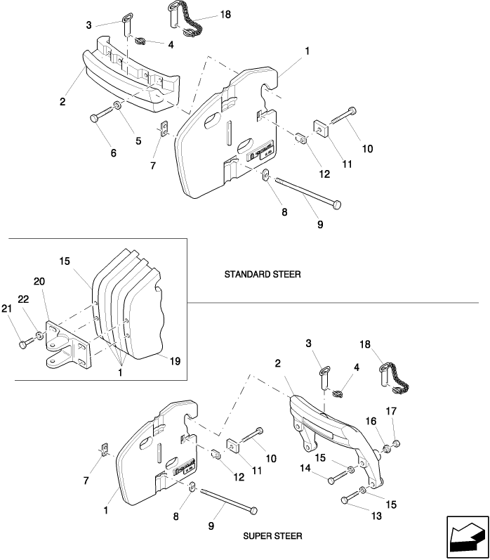 01D01 FRONT WEIGHTS & RELATED PARTS