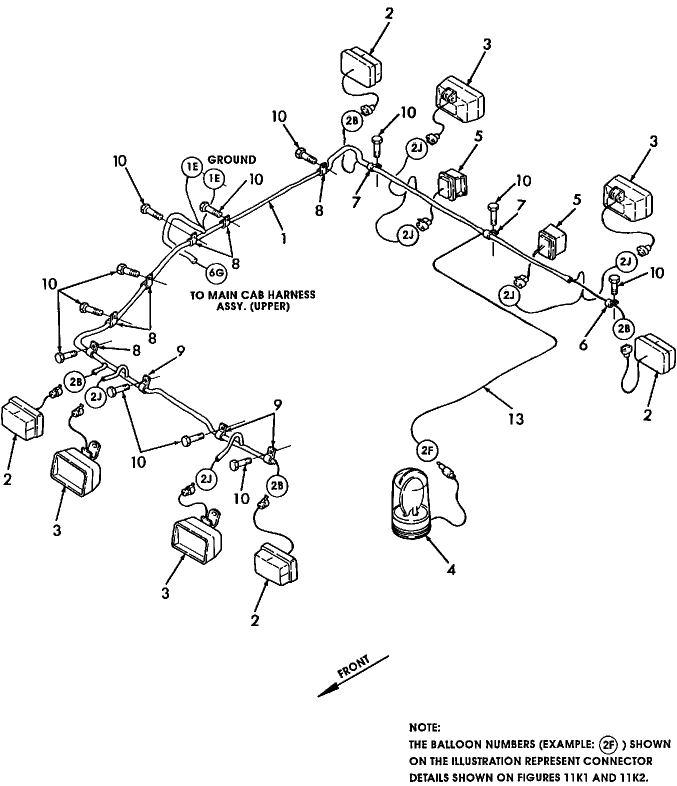 11A08 HARNESS ASSEMBLY, CAB ROOF