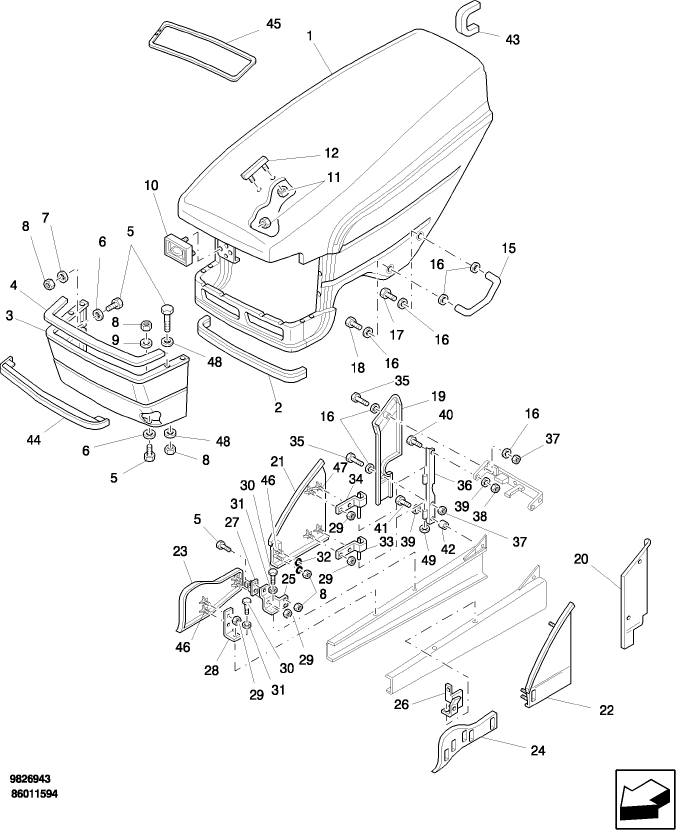 14A01 HOOD & RELATED PARTS