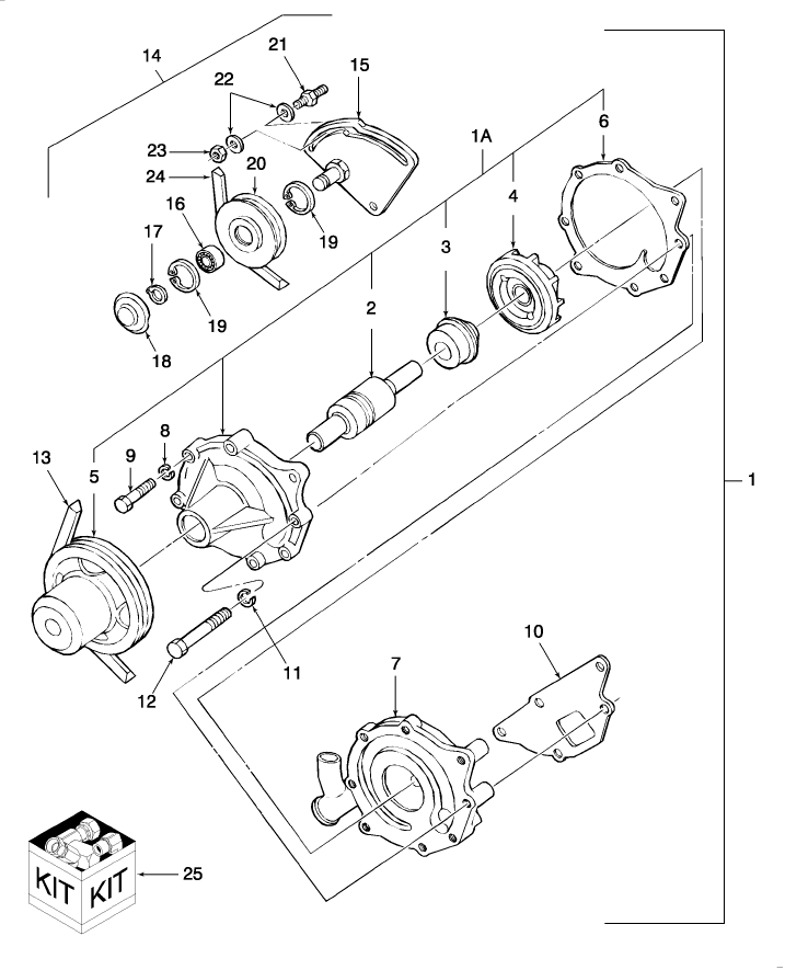 08B01 WATER PUMP, PULLEY & RELATED PARTS