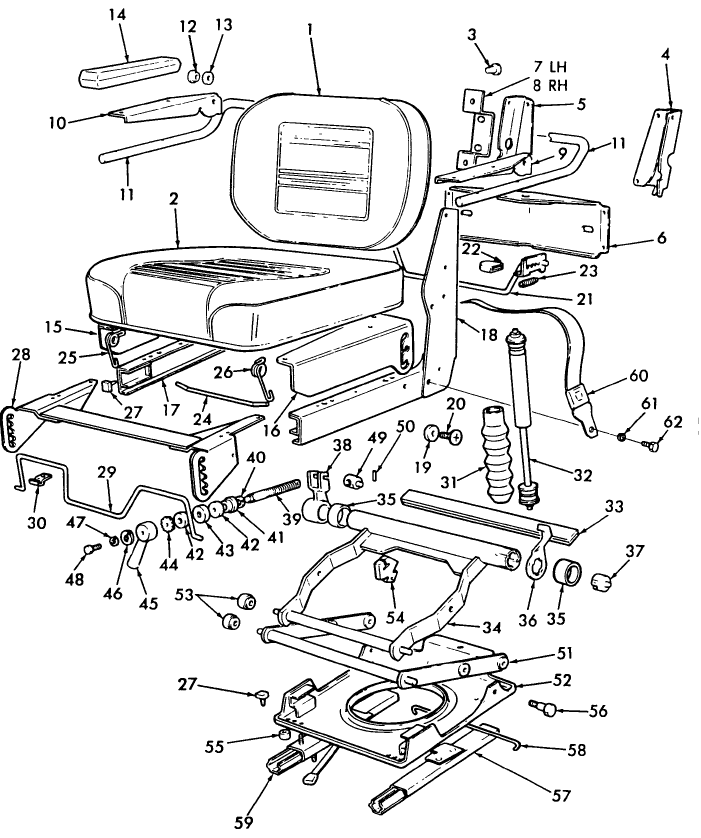 13A01 TRACTOR SEAT ASSEMBLY