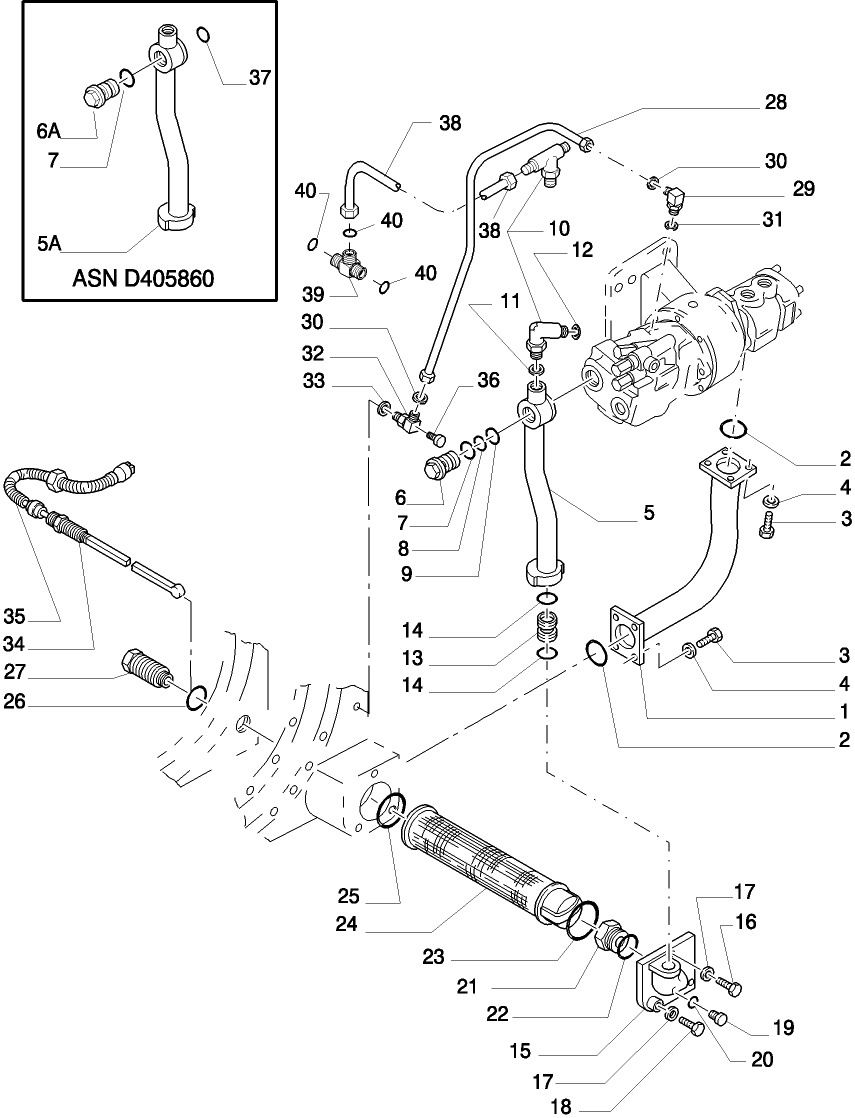 05A07 STANDARD HYDRAULICS, SUCTION COMPONENTS