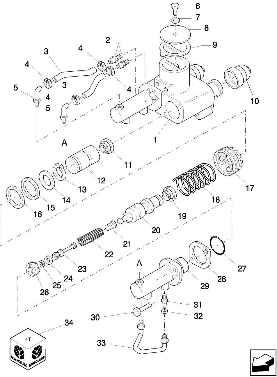 02A03 BRAKE MASTER CYLINDER