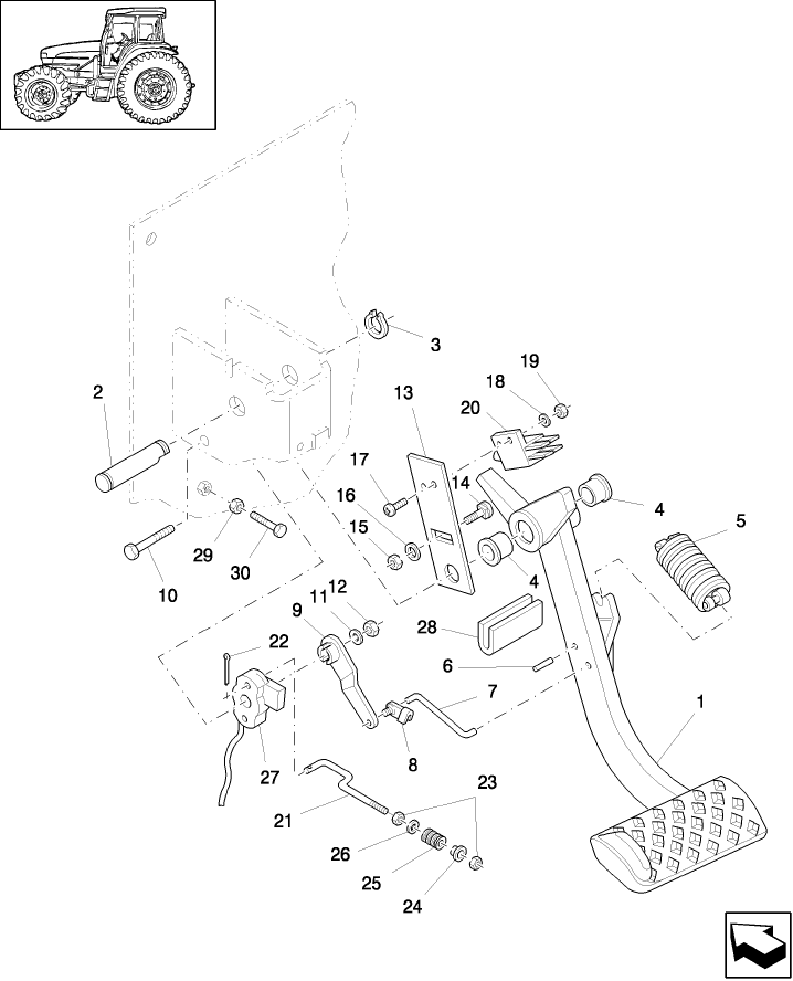 07C01 INCHING PEDAL & RELATED PARTS