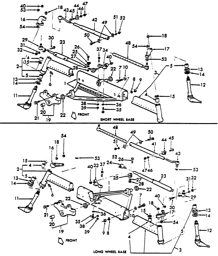 03E02 ADJUSTABLE FRONT AXLE & RELATED PARTS (8-76/78) - 8700, 9700