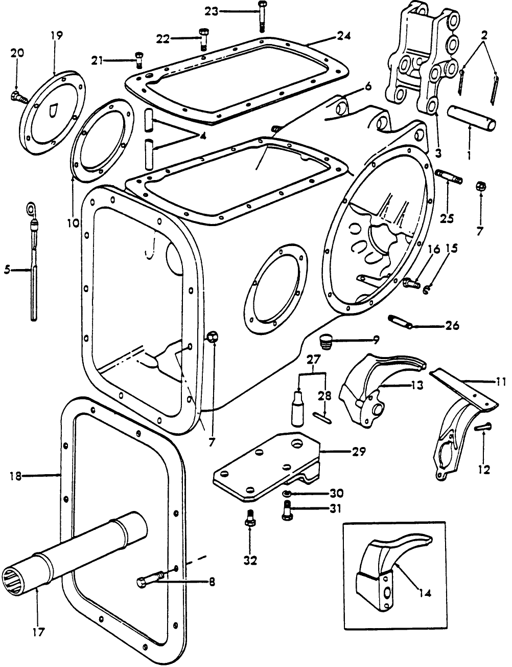 04C01 CENTER HOUSING, ROCKER & RELATED PARTS - 9N, 2N, 8N