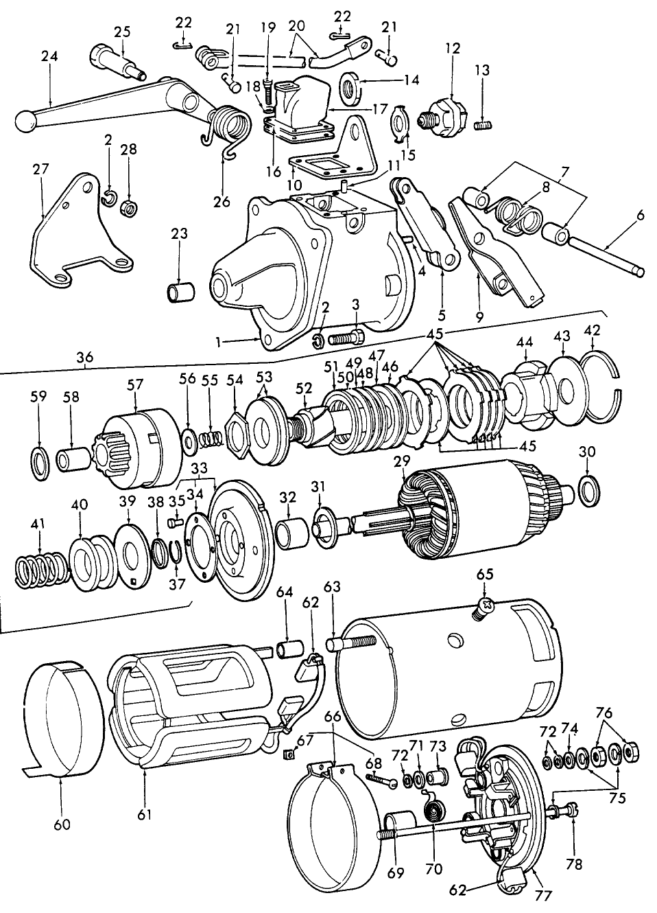 11E01 STARTER MOTOR, DIESEL ENGINE