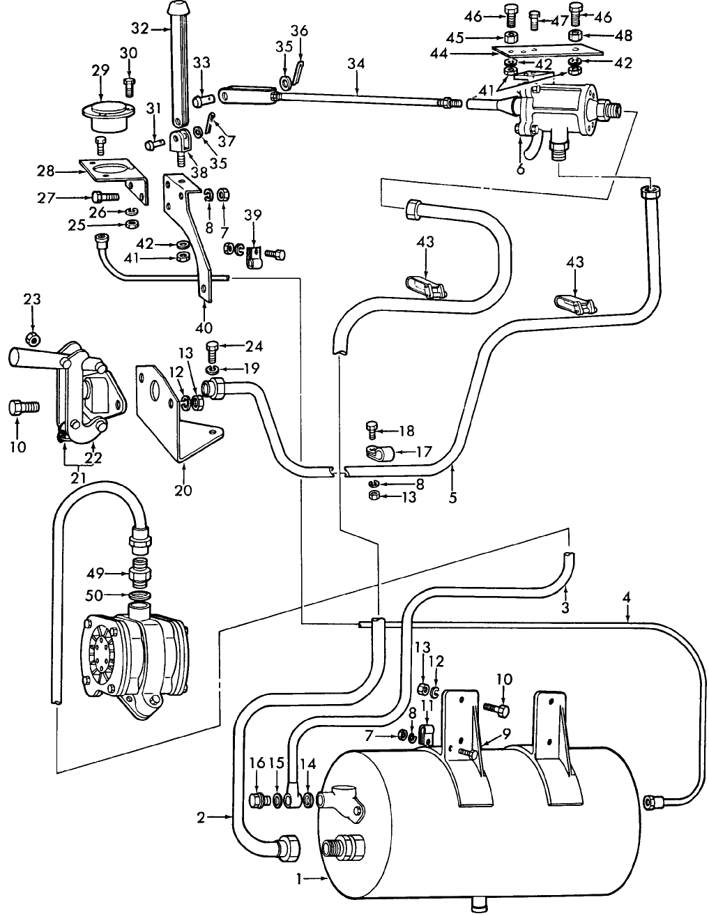 02C01 VACUUM BRAKING SYSTEM, DIESEL, NH-E (1-54/12-64)