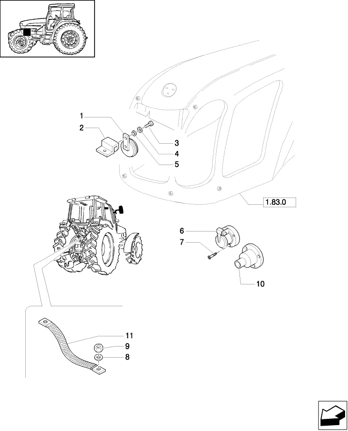 1.75.1 ELECTRIC SYSTEM, HORN & HORN MOUNTING