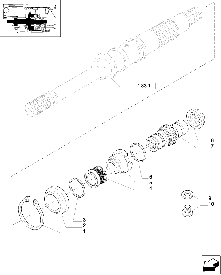 1.33.3 4WD MECHANICAL ENGAGEMENT - COUPLING SLEEVE AND HUB
