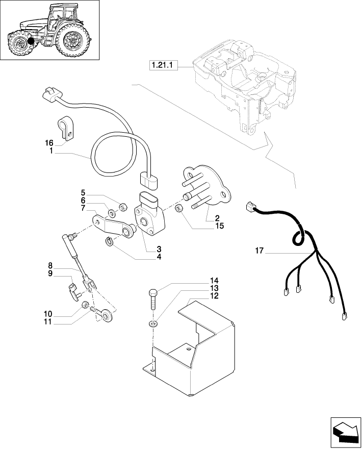 1.91.1/01 (VAR.330414-330427) 4WD (CL.3) SUSPENDED FRONT AXLE - SENSOR AND RELATED PARTS