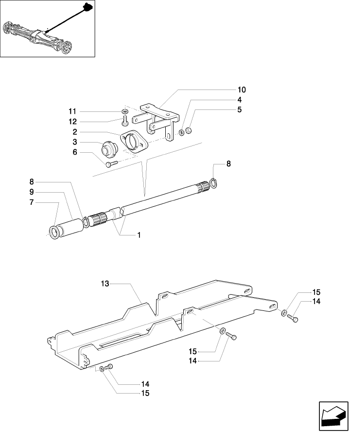 1.38.5 4WD PROPELLER SHAFT STD