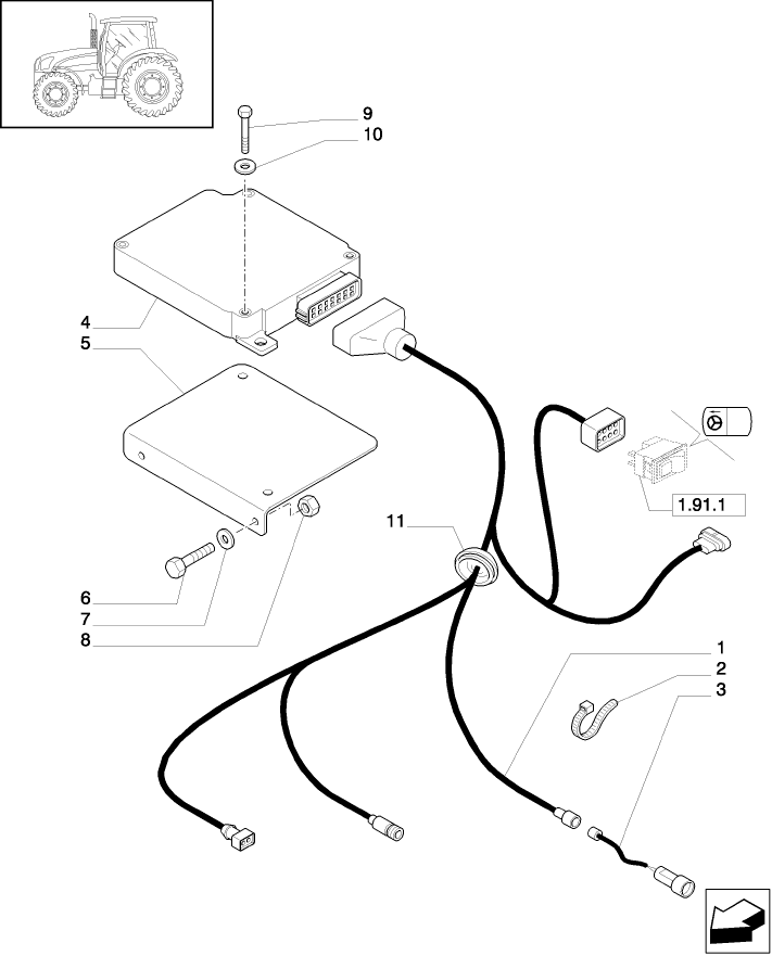 1.75.4 (VAR.636) FAST STEERING - AUXILIARY CABLES