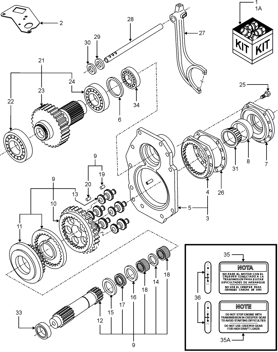 17Q01 KIT, CREEPER GEAR - 710111215