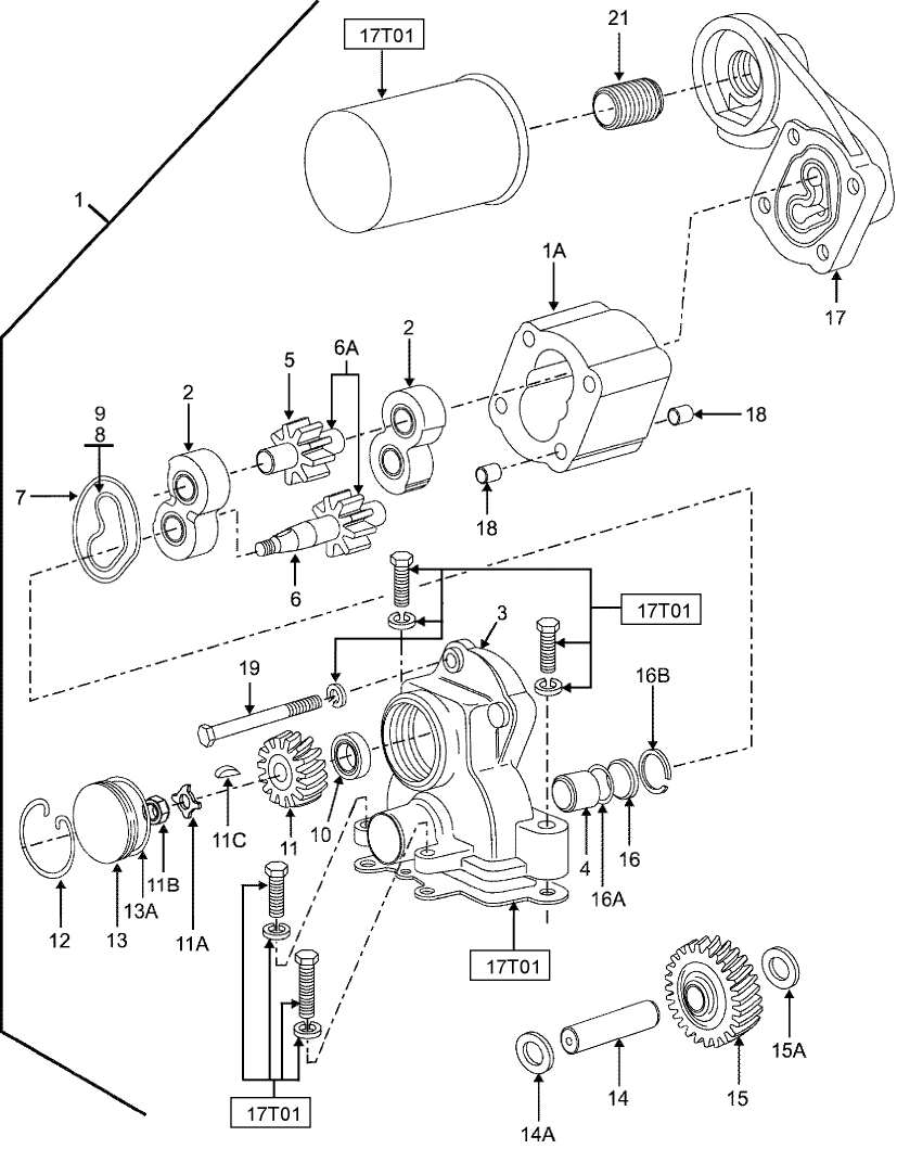 05Q01 HYDRAULIC PUMP ASSEMBLY, ENGINE MOUNTED