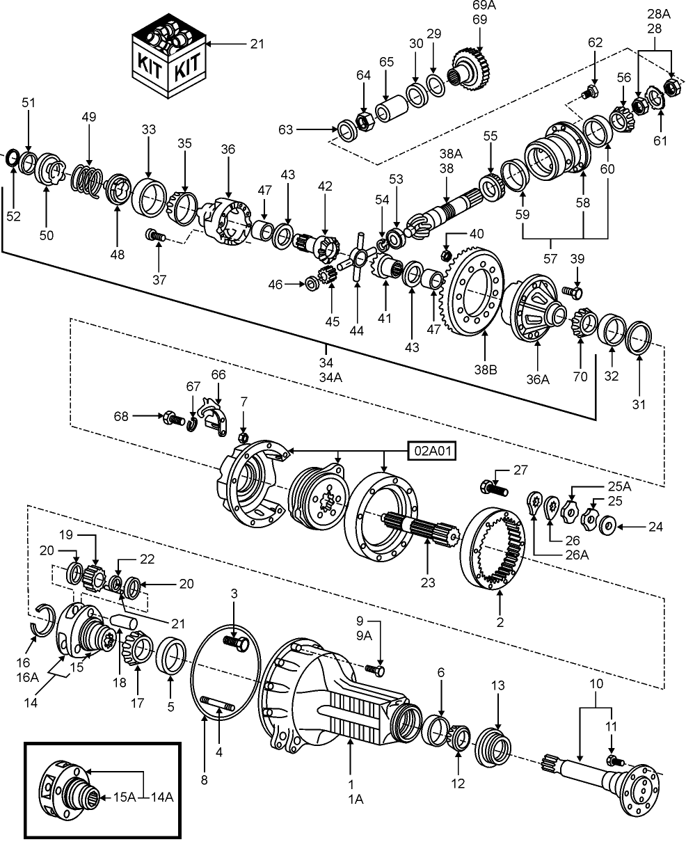 04A01 REAR AXLE, DIFFERENTIAL AND RELATED PARTS