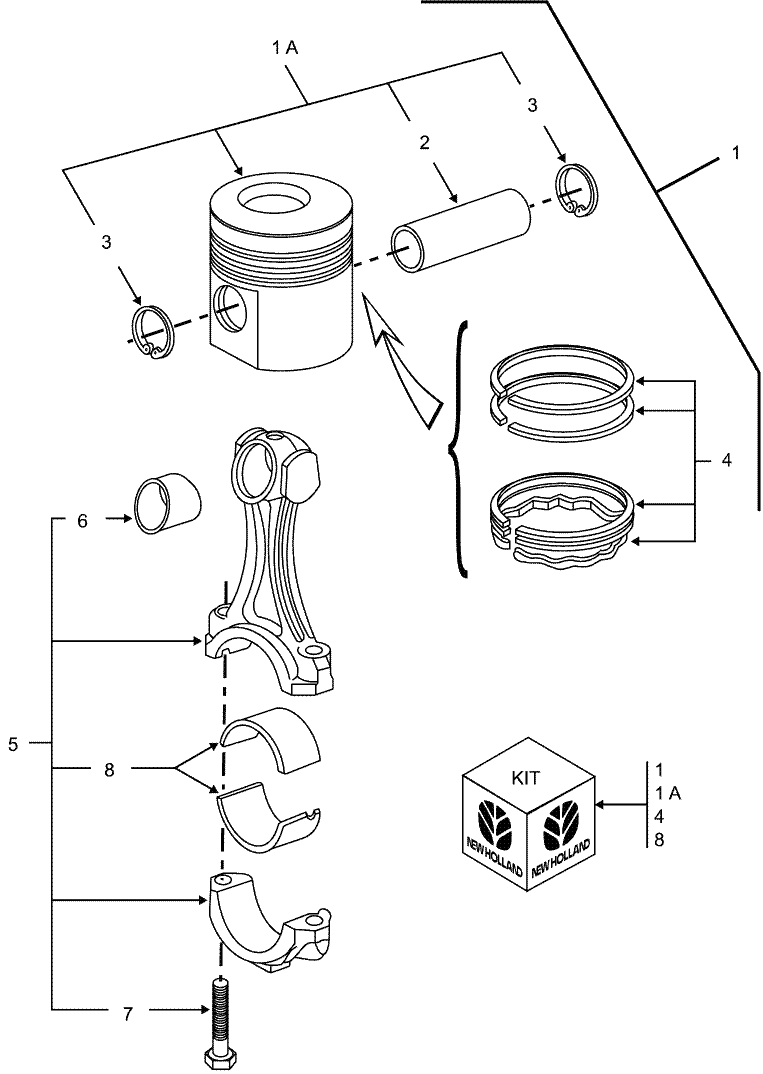 06G01 NON-EMISSIONIZED ENGINE, PISTONS & CONNECTING RODS