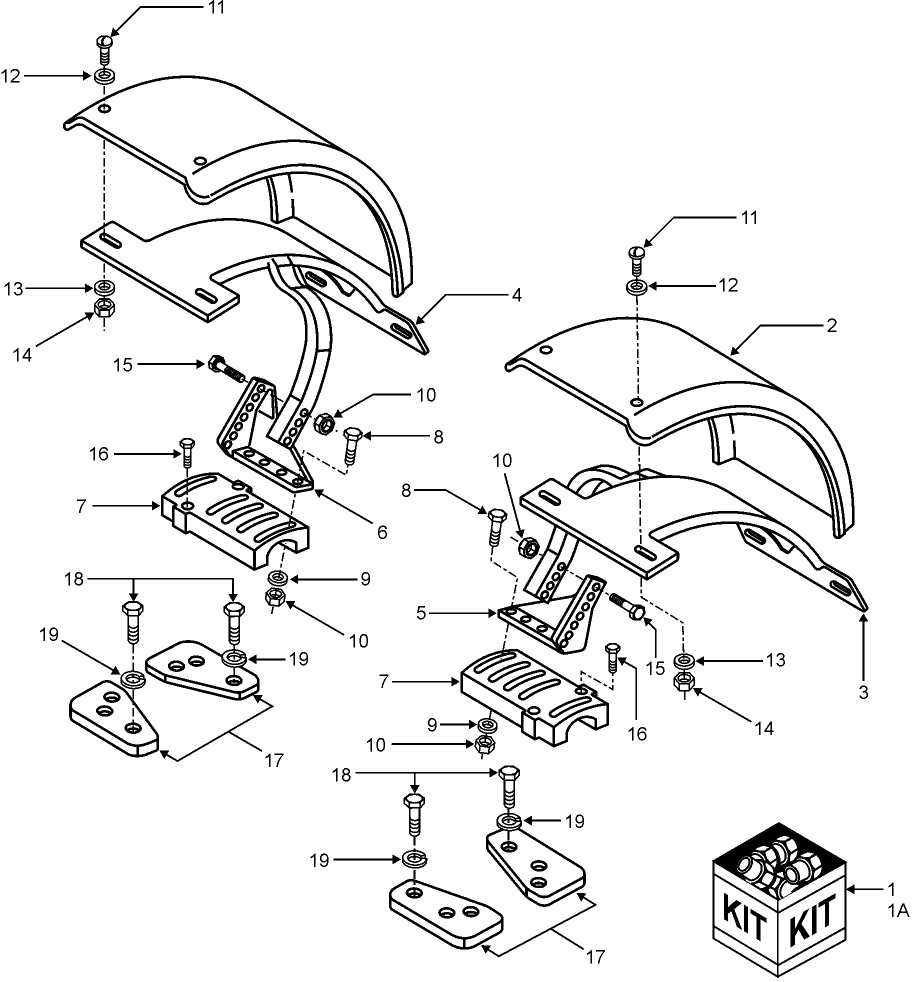 17L01 KIT, FWD FRONT FENDERS - 710168215