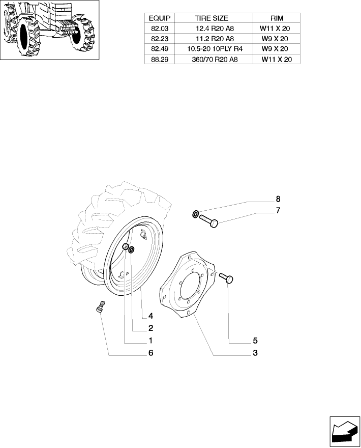 82.00(02) DRIVING WHEELS - 4WD