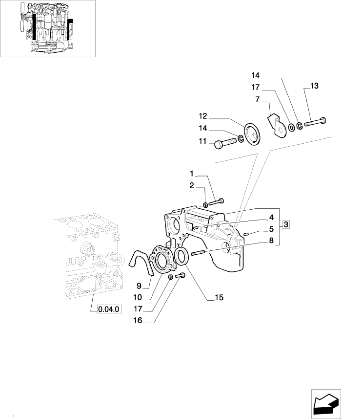 0.04.3(02) COVERS & GASKETS, REAR