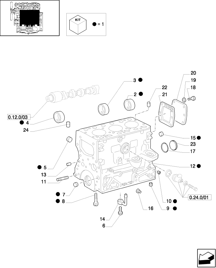 0.04.0/04 (VAR.319-747) TTF ENGINE TIER2 - CRANKCASE