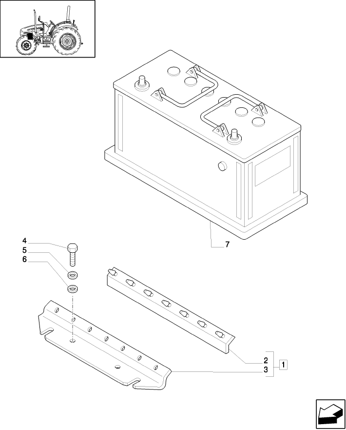 1.74.1 BATTERY MOUNTING