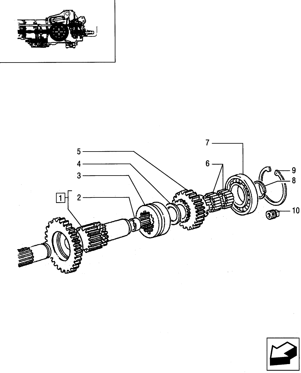 1.32.1(08) CENTRAL REDUCER GEARING - BEVEL GEAR PAIR AND DRIVEN GEARS