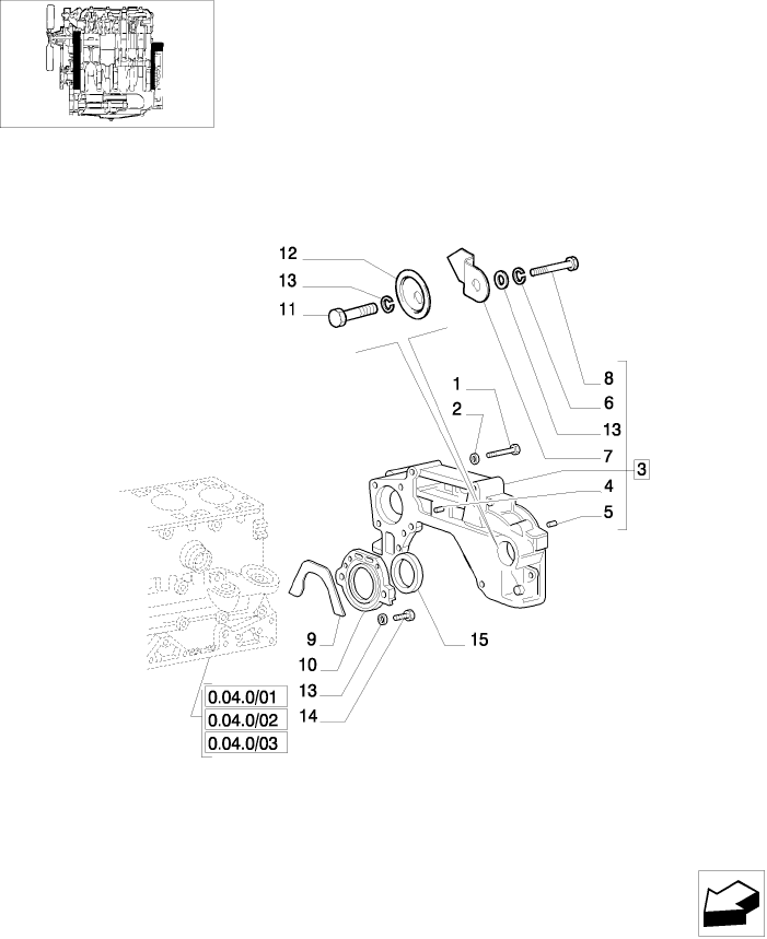 0.04.3/01(02) COVERS & GASKETS, REAR