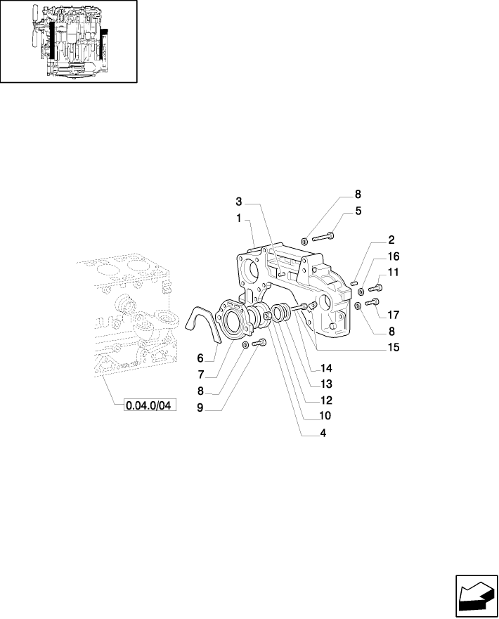0.04.3/02(02) (VAR.319-747) TTF MOTOR TIER2 - COVERS & GASKETS, FRONT