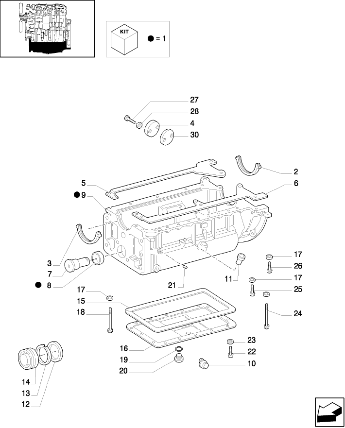 0.04.2/03 (VAR.319-747) TTF MOTOR TIER2 - OIL PAN