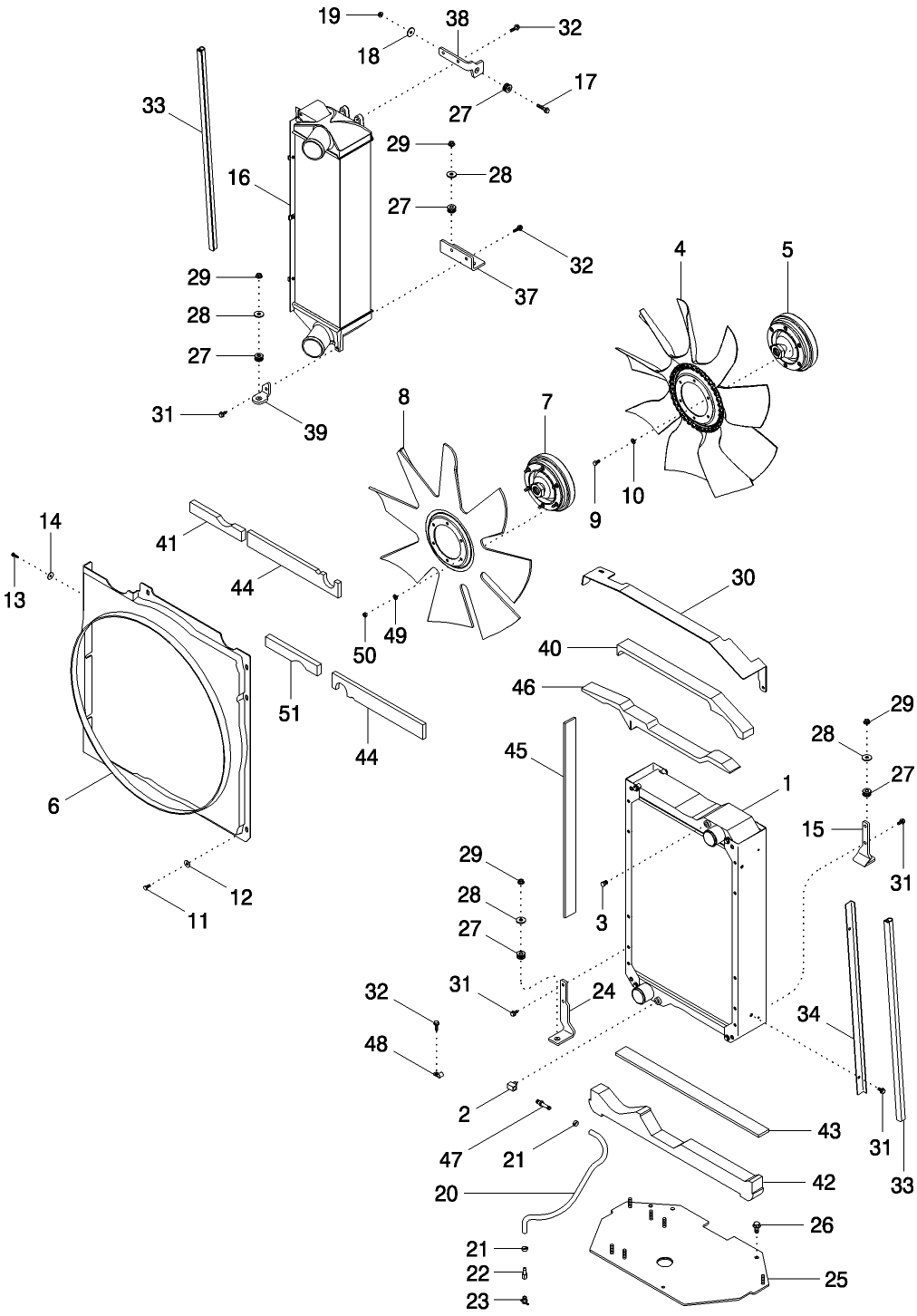 02 -01 RADIATOR AND FAN SHROUD