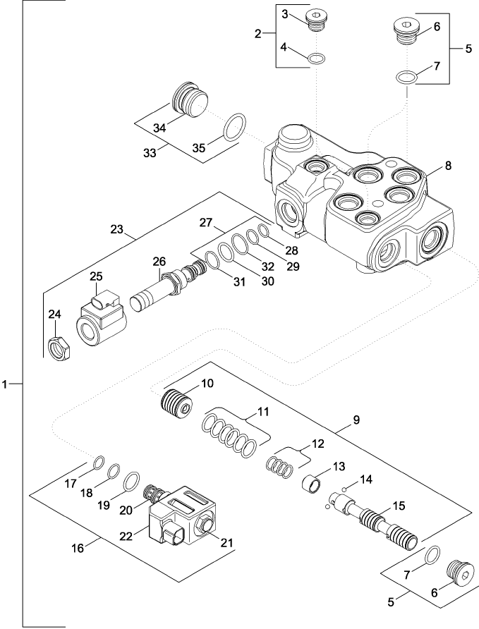 08 -19 PTO AND DIFFERENTIAL LOCK VALVE ASSEMBLY