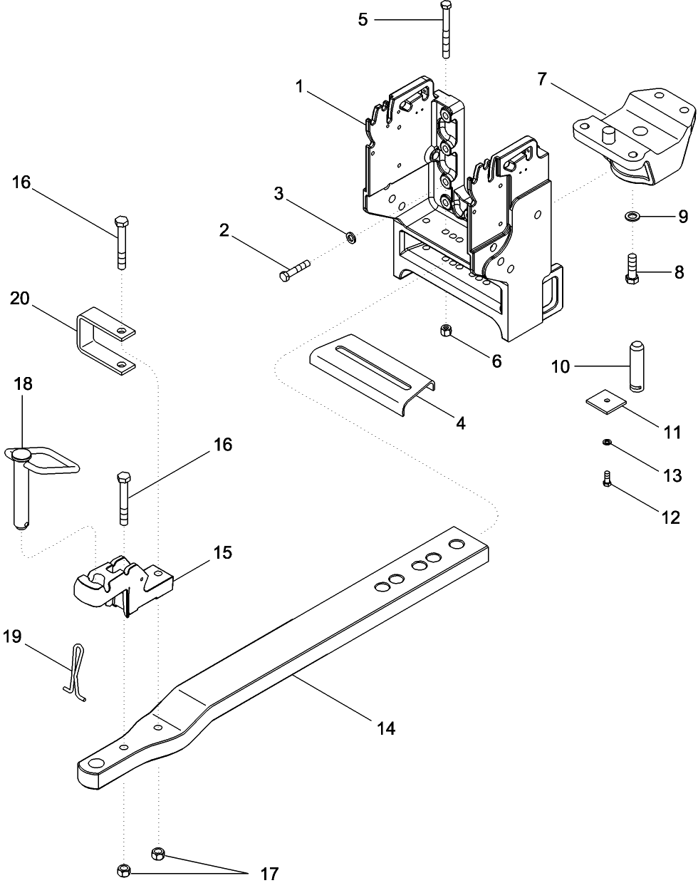 09 -55 DRAWBAR AND HAMMERSTRAP - HIGH CAPACITY