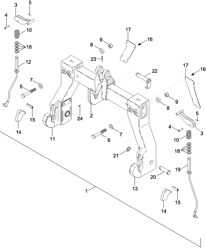 09 -63 QUICK HITCH COUPLER - CONVERTIBLE, CATEGORY III / III-N, ASN Z6RW02099