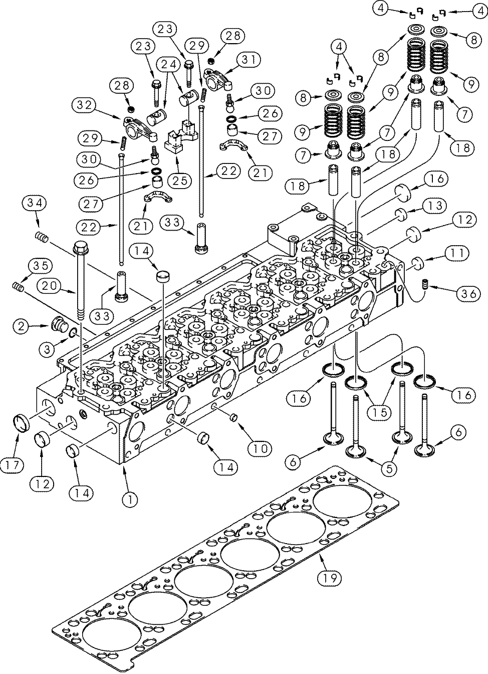 02 -20 CYLINDER HEAD - VALVE MECHANISM (6TAA-8304 / 6TAA-9004 EMISSIONS CERTIFIED ENGINE)