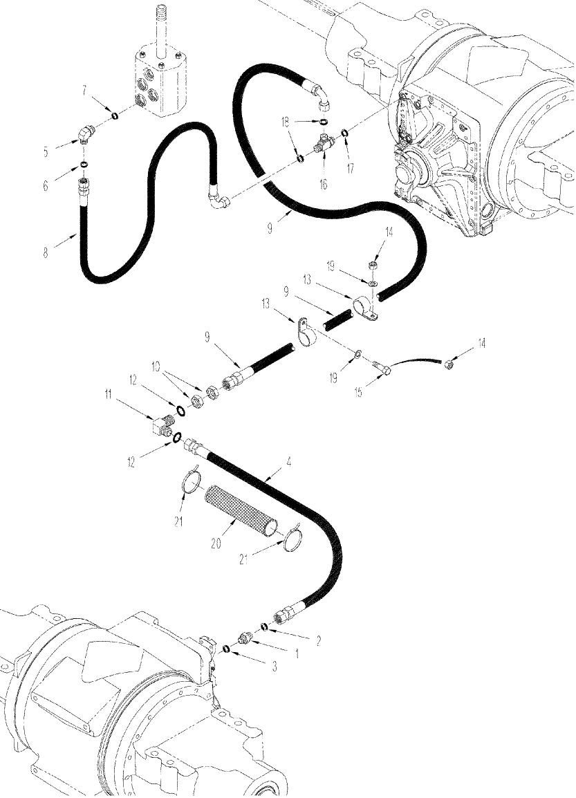 07-03(01) AXLE HYDRAULICS - SERVICE BRAKE CIRCUIT (TJ375, TJ425 MANUAL SHIFT, TJ450)