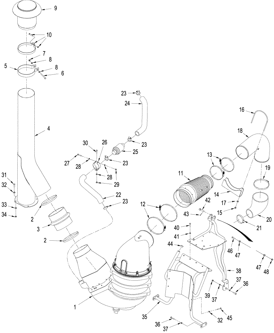 02-07 AIR INDUCTION SYSTEM, TJ380 / 430 & T9030 / 9040