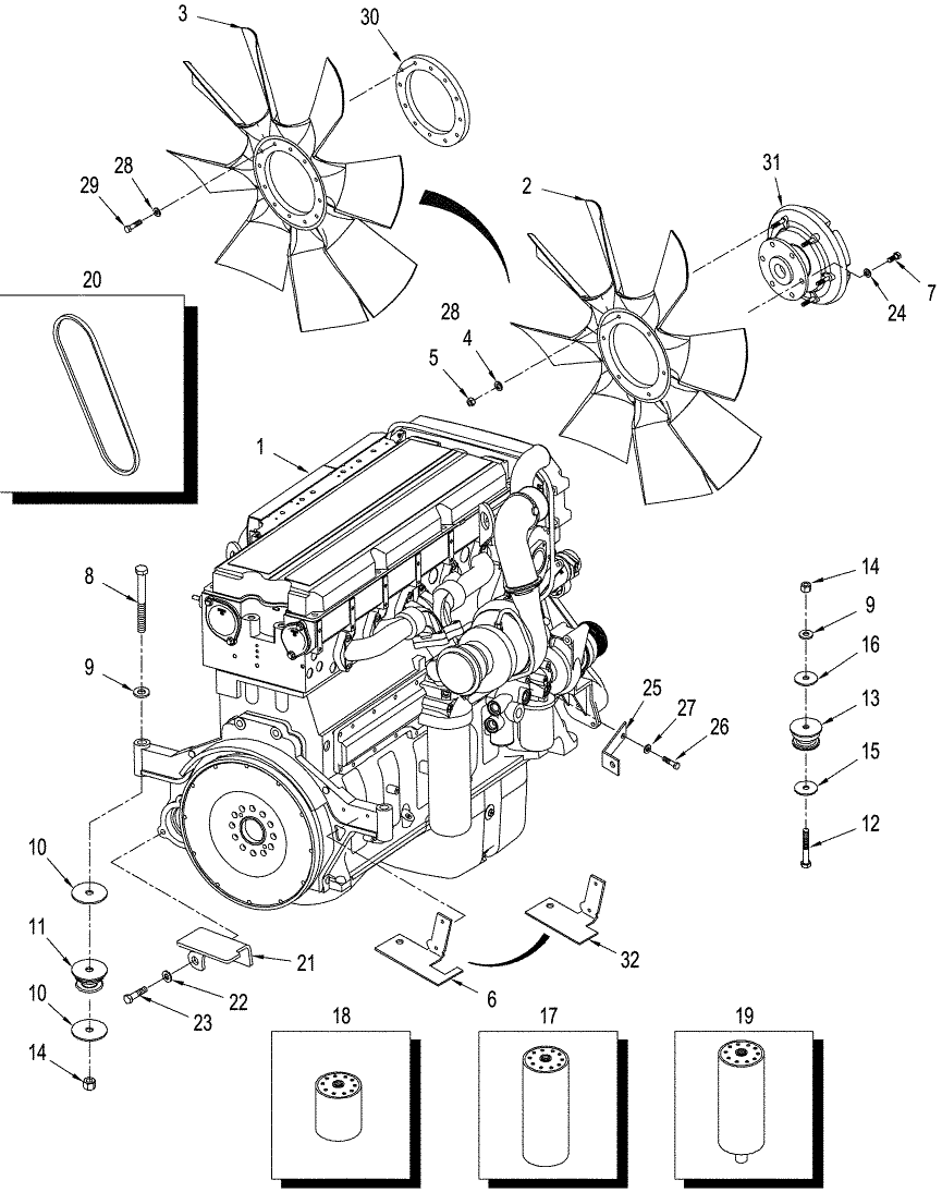 02 -10 ENGINE - MOUNTING AND ATTACHING PARTS